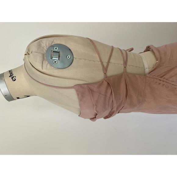 Anthropologie x Rumer - Pink Ruched Backless Maxi Dress, Size XL - Picture 6 of 11